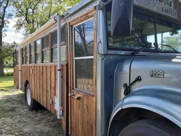 rustic camper vehicle