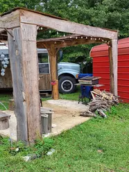 outdoor gazebo in rustic style